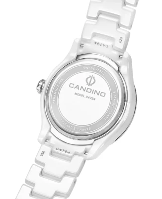 Дамски ръчен часовник с кварцов механизъм - корпус от Керамика - Керамика - цвят Бял