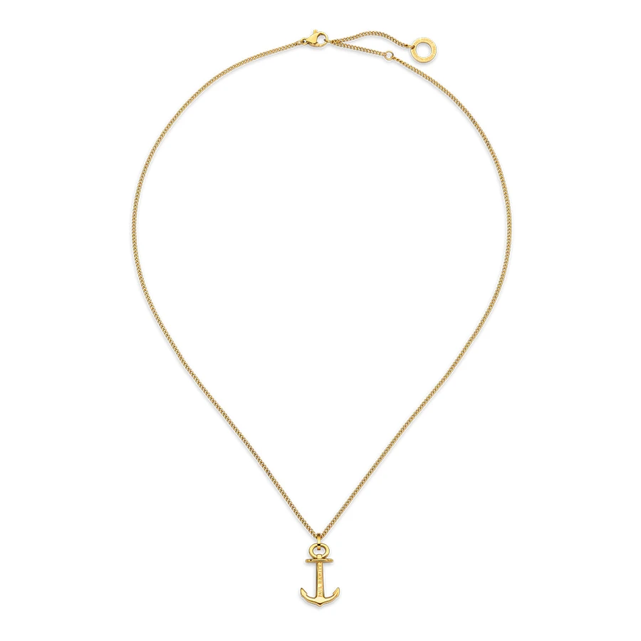 Мъжки колие Paul Hewitt PH-JE-0126 Anchor от MS Рециклирана стомана - с форма Котва - - Златно покритие