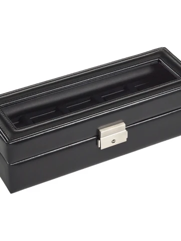 Кутия за съхранение Кутия за часовници Sacher 1115.0104N04 за 5 часовника EXCLUSIVE - Унисекс - Черен