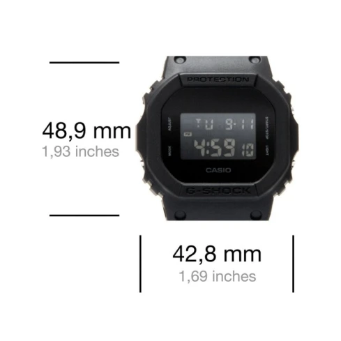 Мъжки ръчен часовник с кварцов механизъм - корпус от Полимер - Полимер - цвят Черен Черен