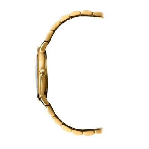 Мъжки ръчен часовник с кварцов механизъм - корпус от Стомана - Стоманена верижка - цвят Бял Злато