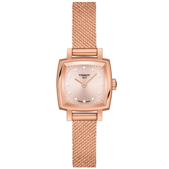 Дамски ръчен часовник с кварцов механизъм - корпус от Стомана - Стоманена верижка - цвят Розов Розово Злато