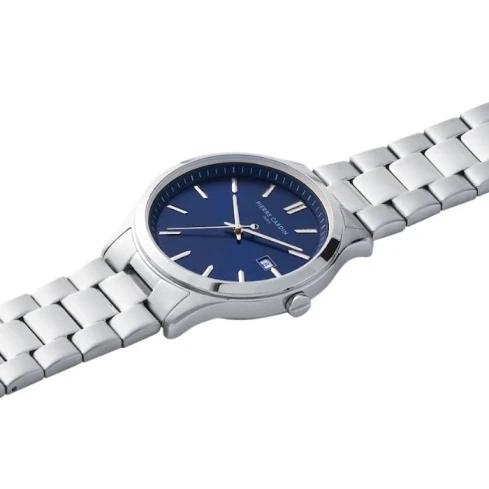 Мъжки ръчен часовник с кварцов механизъм - корпус от Стомана - Стоманена верижка - цвят Син