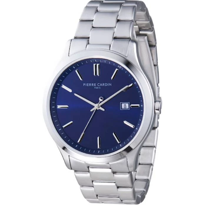 Мъжки ръчен часовник с кварцов механизъм - корпус от Стомана - Стоманена верижка - цвят Син