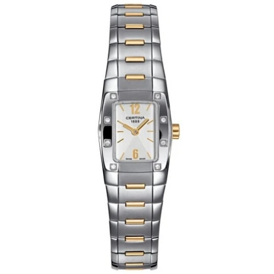 Дамски ръчен часовник с кварцов механизъм - корпус от Стомана - Стоманена верижка - цвят Бял Злато