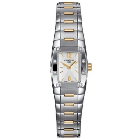 Дамски ръчен часовник с кварцов механизъм - корпус от Стомана - Стоманена верижка - цвят Бял Злато