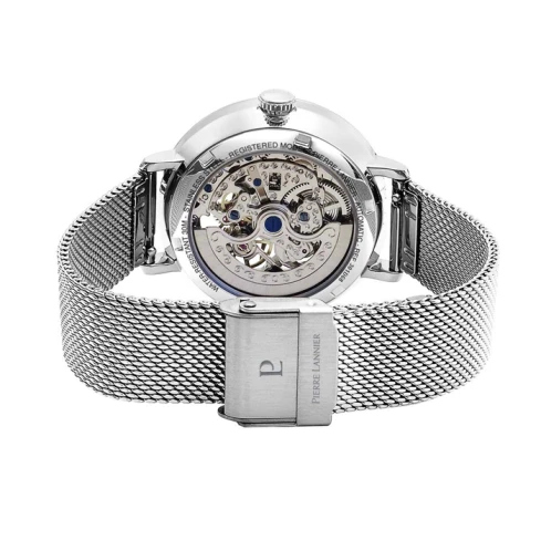 Дамски ръчен часовник с автоматичен механизъм - корпус от Стомана - Меш - цвят Седеф Сив