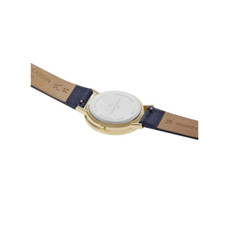 Дамски ръчен часовник с кварцов механизъм - корпус от Стомана - Естествена кожа - цвят Син Син