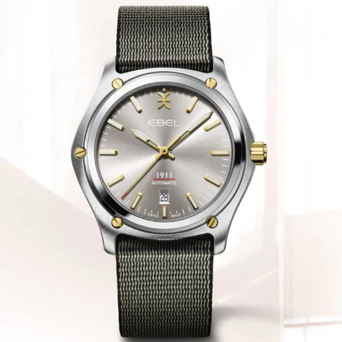 Мъжки ръчен часовник с автоматичен механизъм - корпус от Стомана - Стоманена верижка - цвят Сребрист Злато