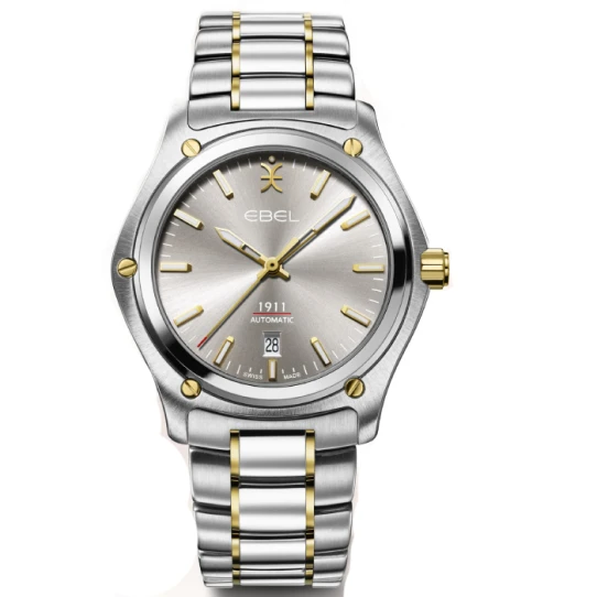 Ebel 1216616 1911 - Мъжки ръчен часовник с автоматичен механизъм - корпус от Стомана - Стоманена верижка - цвят Сребрист Злато