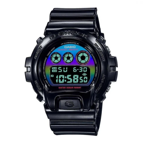 Casio DW-6900RGB-1ER G-Shock - Мъжки ръчен часовник с кварцов механизъм - корпус от Полимер - Полимер - цвят Дъга