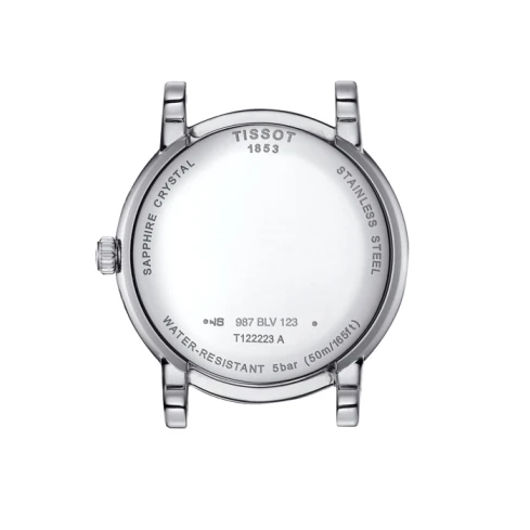 Дамски ръчен часовник с кварцов механизъм - корпус от Стомана - Естествена кожа - цвят Син Син