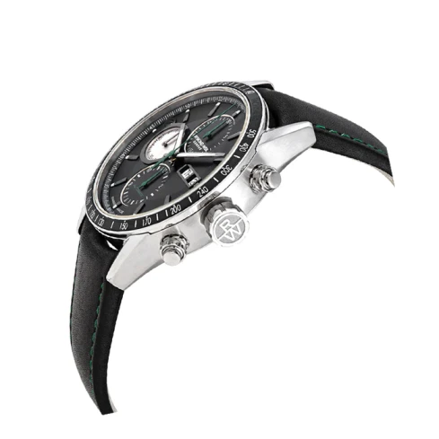 Raymond Weil 7731-SC1-20321 Freelancer - Мъжки ръчен часовник с автоматичен механизъм - корпус от Стомана и керамика - Естествена кожа - цвят Черен Зелен