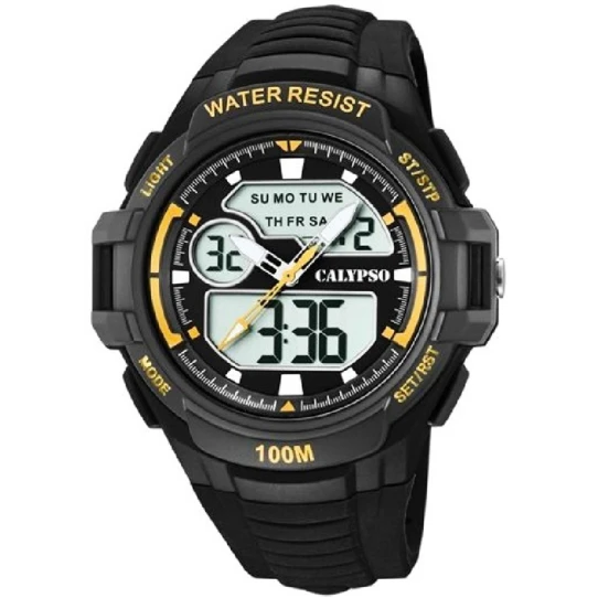 Унисекс ръчен часовник с кварцов механизъм - корпус от Полимер - Полимер - цвят Сив Черен