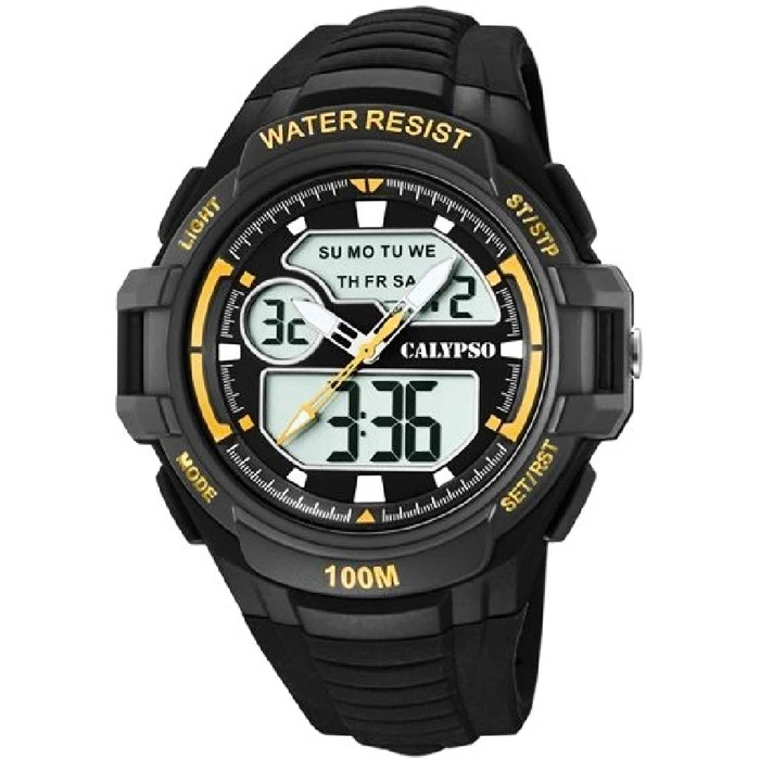 Унисекс ръчен часовник с кварцов механизъм - корпус от Полимер - Полимер - цвят Сив Черен