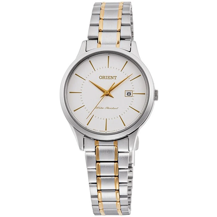 Дамски ръчен часовник с кварцов механизъм - корпус от Стомана - Стоманена верижка - цвят Бял Сив