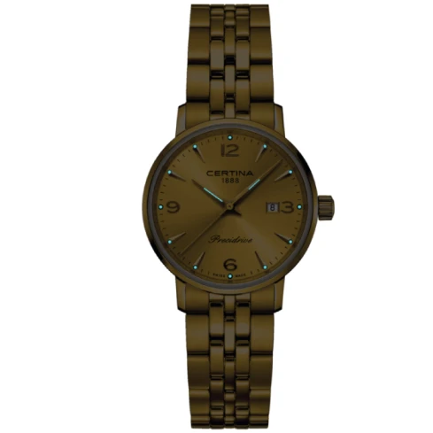 Certina C035.210.33.367.00 DS Caimano - Дамски ръчен часовник с кварцов механизъм - корпус от Стомана - Златна верижка - цвят Злато
