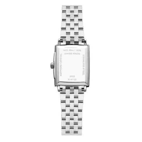 Дамски ръчен часовник с кварцов механизъм - корпус от Стомана - Стоманена верижка - цвят Бял Сив