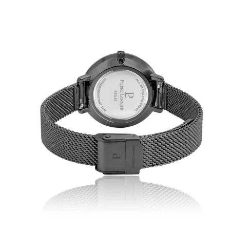 Pierre Lannier 033L839 Asteroide - Дамски ръчен часовник с кварцов механизъм - корпус от Стомана - Меш - цвят Черен Черен