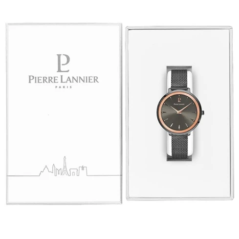 Дамски ръчен часовник с кварцов механизъм - корпус от Стомана - Меш - цвят Черен Черен