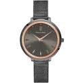 Дамски ръчен часовник с кварцов механизъм - корпус от Стомана - Меш - цвят Черен Черен