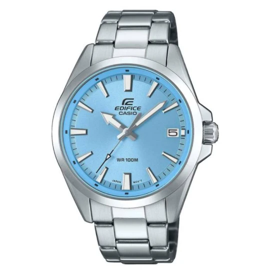 Мъжки ръчен часовник с кварцов механизъм - корпус от Стомана - Стоманена верижка - цвят Син Сив