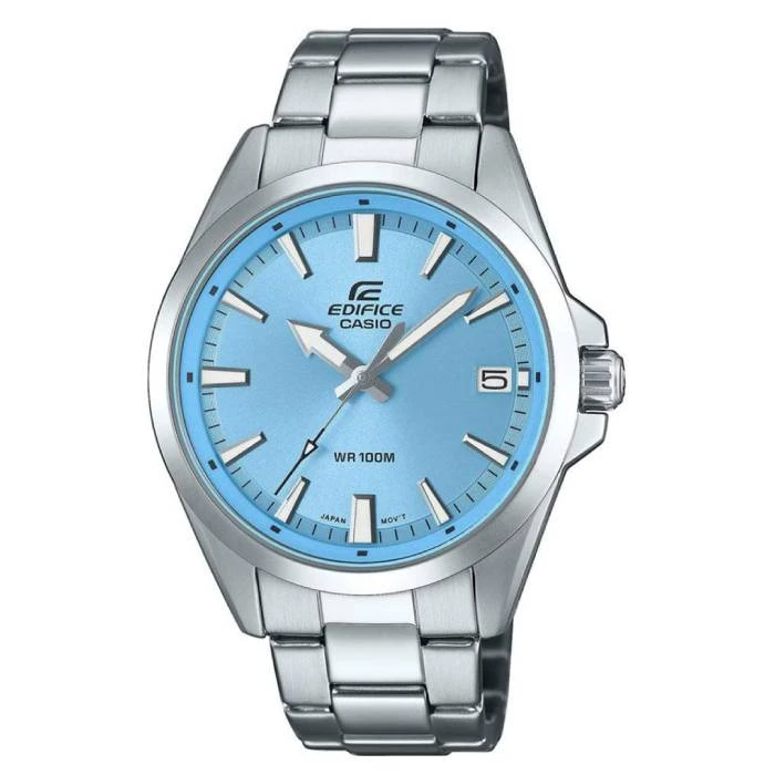 Мъжки ръчен часовник с кварцов механизъм - корпус от Стомана - Стоманена верижка - цвят Син Сив