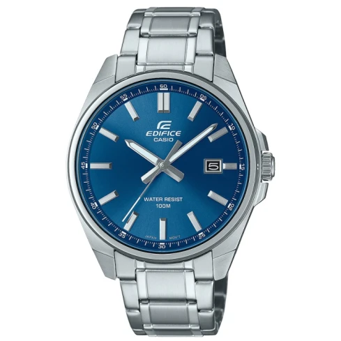 Мъжки ръчен часовник с кварцов механизъм - корпус от Стомана - Стоманена верижка - цвят Син Сив