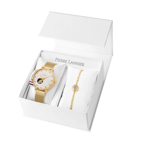 Pierre Lannier 364J502 Eolia Crystal - Дамски ръчен часовник с автоматичен механизъм - корпус от Стомана - Меш - цвят Сребрист