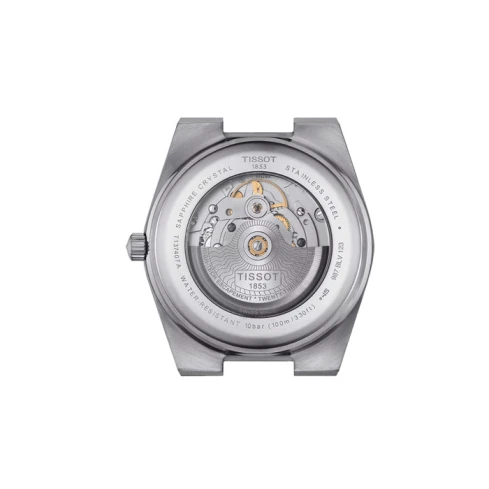 Мъжки ръчен часовник с автоматичен механизъм - корпус от Стомана - Силиконова каишка - цвят Черен Сив