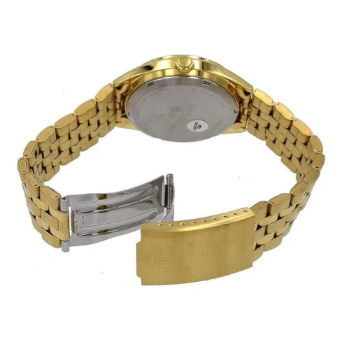 Orient RA-AB0E12R Classic Automatic 3 Star - Мъжки ръчен часовник с автоматичен механизъм - корпус от Стомана - Стоманена верижка - цвят Кафяв Злато