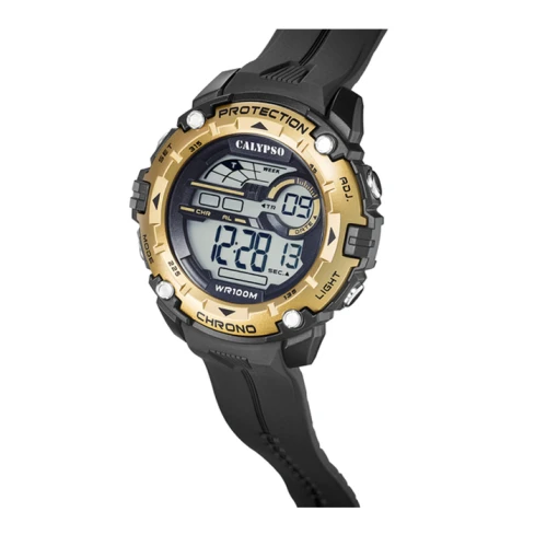 Унисекс ръчен часовник с кварцов механизъм - корпус от Полимер - Полимер - цвят Сив Черен