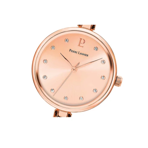 Дамски ръчен часовник с кварцов механизъм - корпус от Стомана - Стоманена верижка - цвят Розово Злато