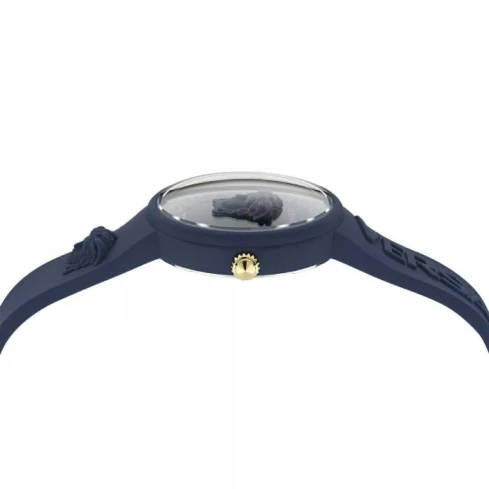 Унисекс ръчен часовник с кварцов механизъм - корпус от Стомана - Каучук - цвят Син