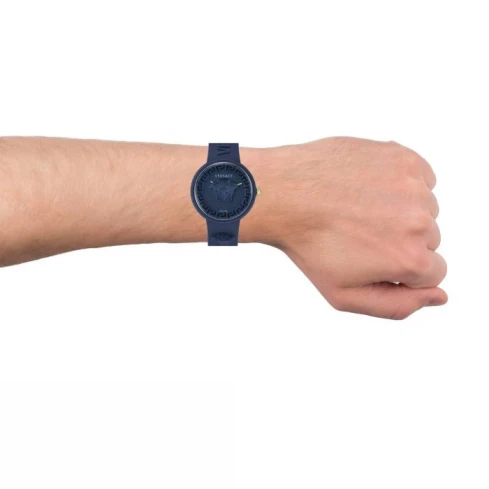 Унисекс ръчен часовник с кварцов механизъм - корпус от Стомана - Каучук - цвят Син