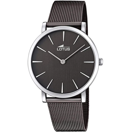 Мъжки ръчен часовник с кварцов механизъм - корпус от Стомана - Меш - цвят Черен Сив