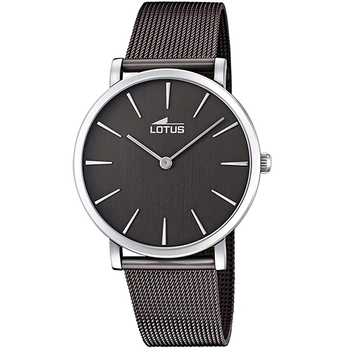 Мъжки ръчен часовник с кварцов механизъм - корпус от Стомана - Меш - цвят Черен Сив