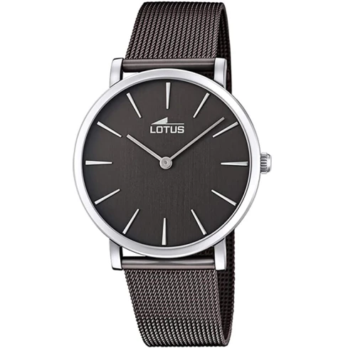 Мъжки ръчен часовник с кварцов механизъм - корпус от Стомана - Меш - цвят Черен Сив