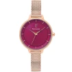Дамски ръчен часовник с кварцов механизъм - корпус от Стомана - Меш - цвят Розов Розово Злато