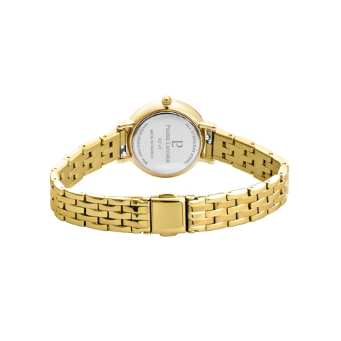 Дамски ръчен часовник с кварцов механизъм - корпус от Стомана - Стоманена верижка - цвят Бял Злато