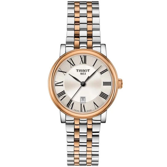 Дамски ръчен часовник с кварцов механизъм - корпус от Стомана - Стоманена верижка - цвят Сребрист Розово Злато