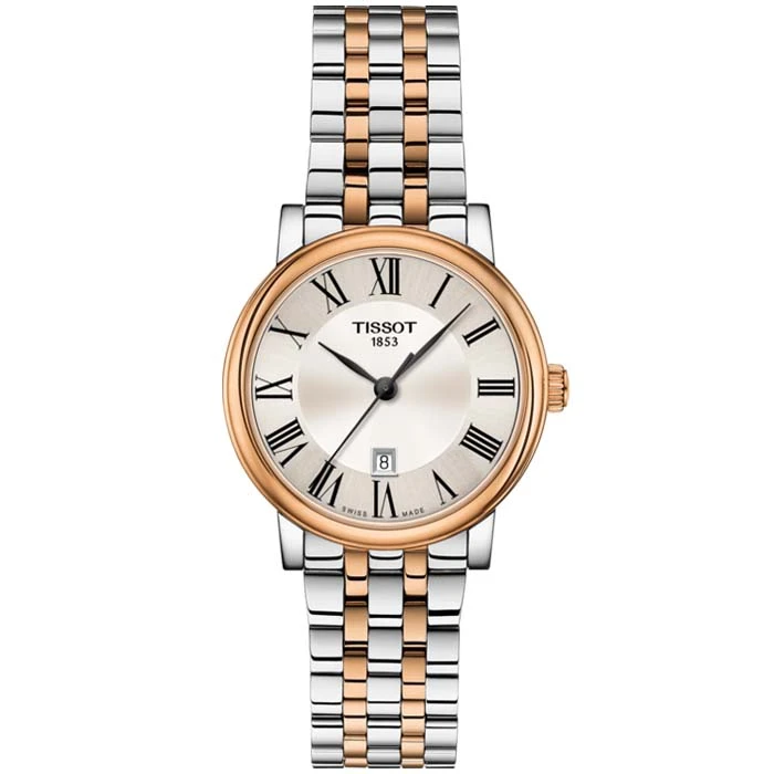 Дамски ръчен часовник с кварцов механизъм - корпус от Стомана - Стоманена верижка - цвят Сребрист Розово Злато