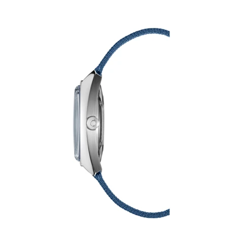 Мъжки ръчен часовник с автоматичен механизъм - корпус от Стомана - Синтетична кожа - цвят Син Син