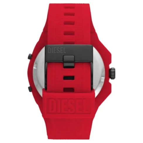 Мъжки ръчен часовник с кварцов механизъм - корпус от Полимер - Силиконова каишка - цвят Черен