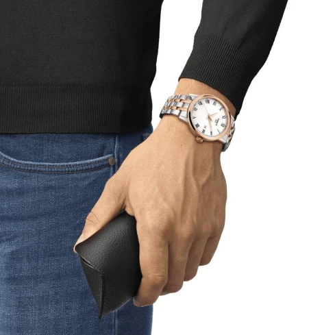 Дамски ръчен часовник с кварцов механизъм - корпус от Стомана - Стоманена верижка - цвят Бял Розово Злато