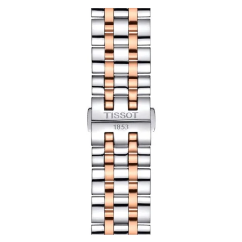 Дамски ръчен часовник с кварцов механизъм - корпус от Стомана - Стоманена верижка - цвят Бял Розово Злато