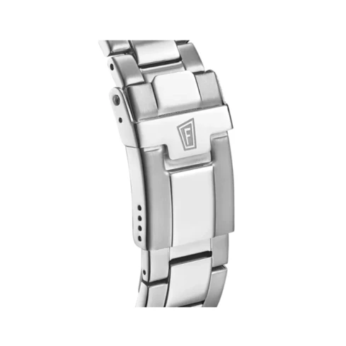 Мъжки ръчен часовник с кварцов механизъм - корпус от Стомана - Стоманена верижка - цвят Син Сив