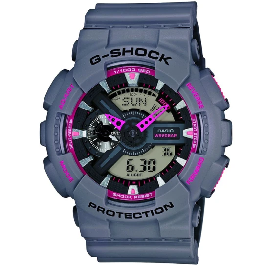 Casio GA-110TS-8A4ER G-Shock - Мъжки ръчен часовник с кварцов механизъм - корпус от Полимер - Полимер - цвят Черен Сив