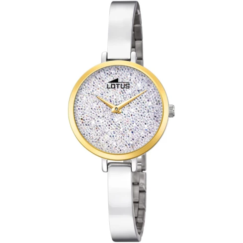 Дамски ръчен часовник с кварцов механизъм - корпус от Стомана - Стоманена верижка - цвят Бял Сив