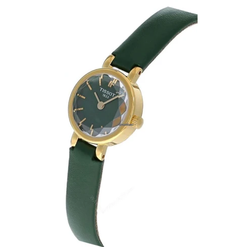 Дамски ръчен часовник с кварцов механизъм - корпус от Стомана - Естествена кожа - цвят Зелен Злато